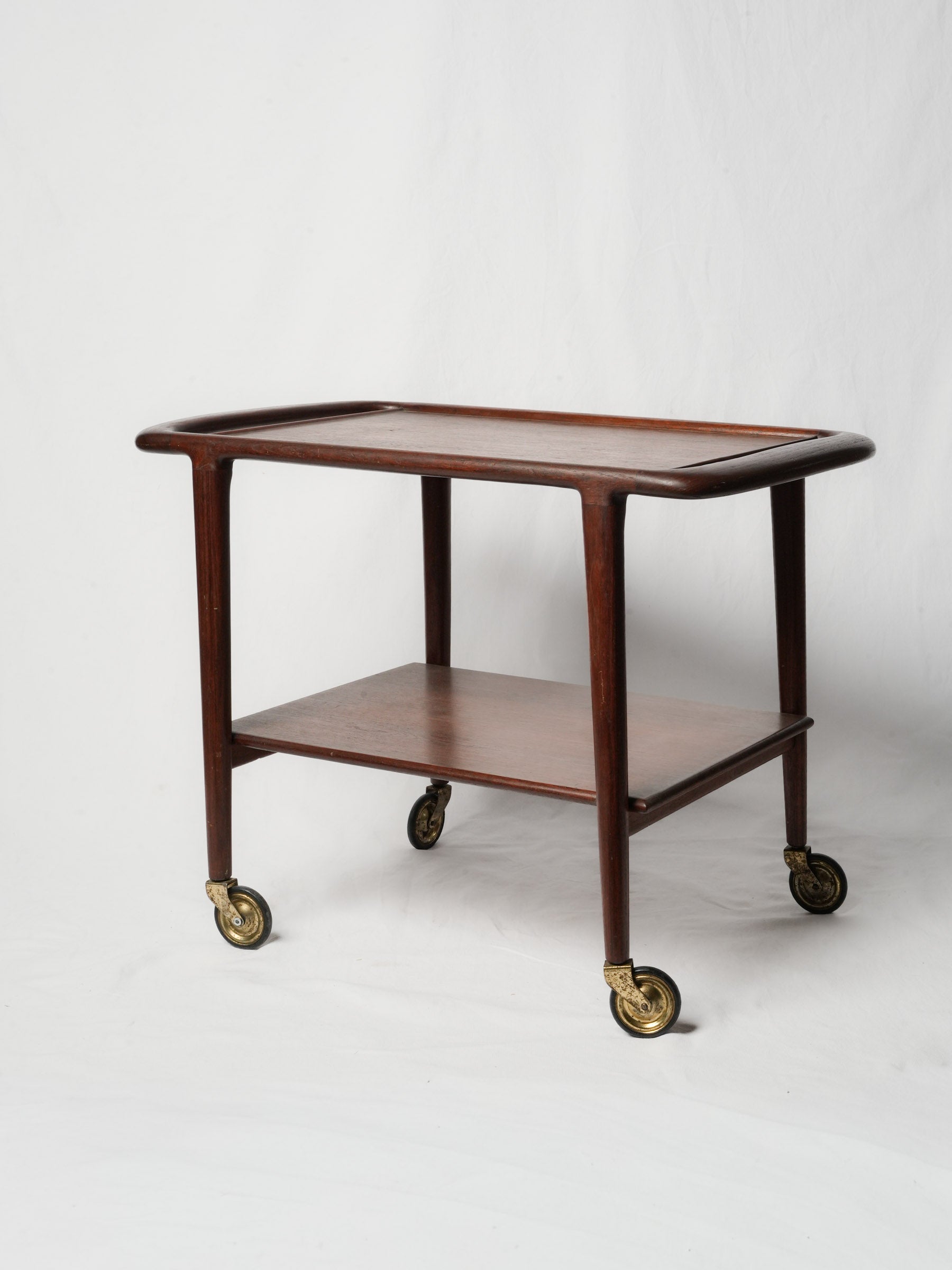 Elegant vintage rosewood drinks trolley