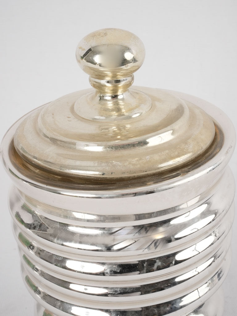 Ribbed historical Parisian mercury jar