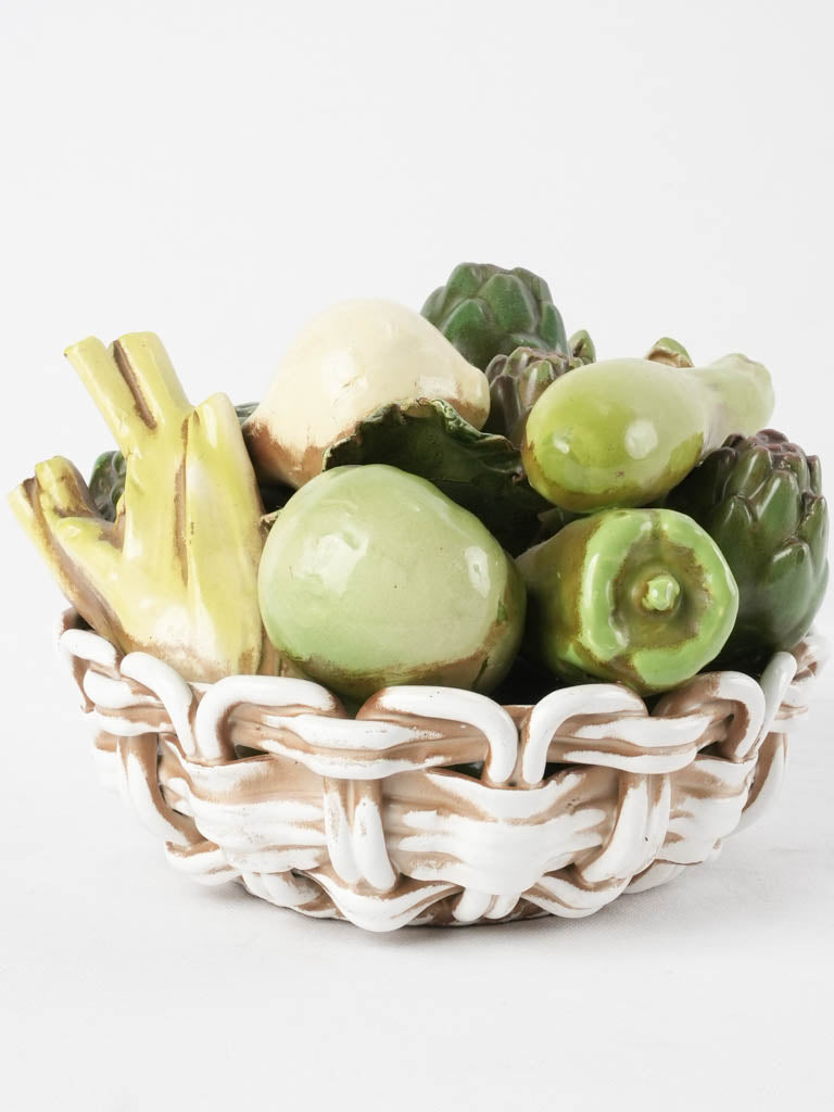 Retro fennel ceramic countertop display