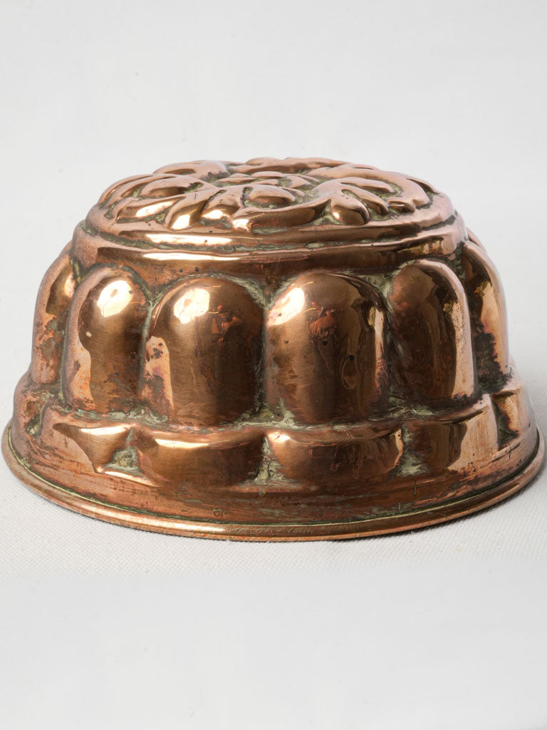 Vintage gadrooned copper mold