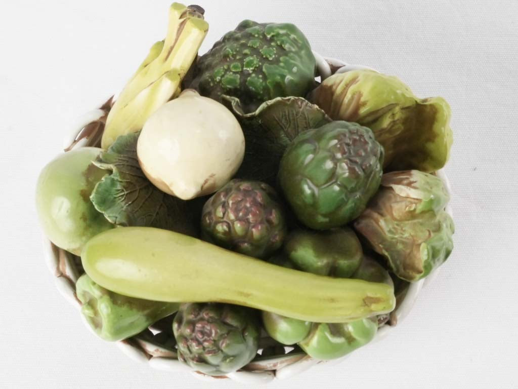 1950s-style green vegetable art sculpture