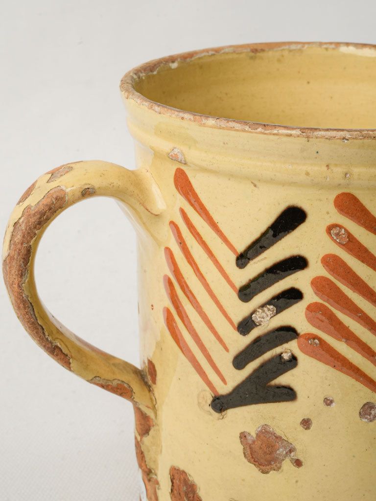 Weathered elegant yellow jug