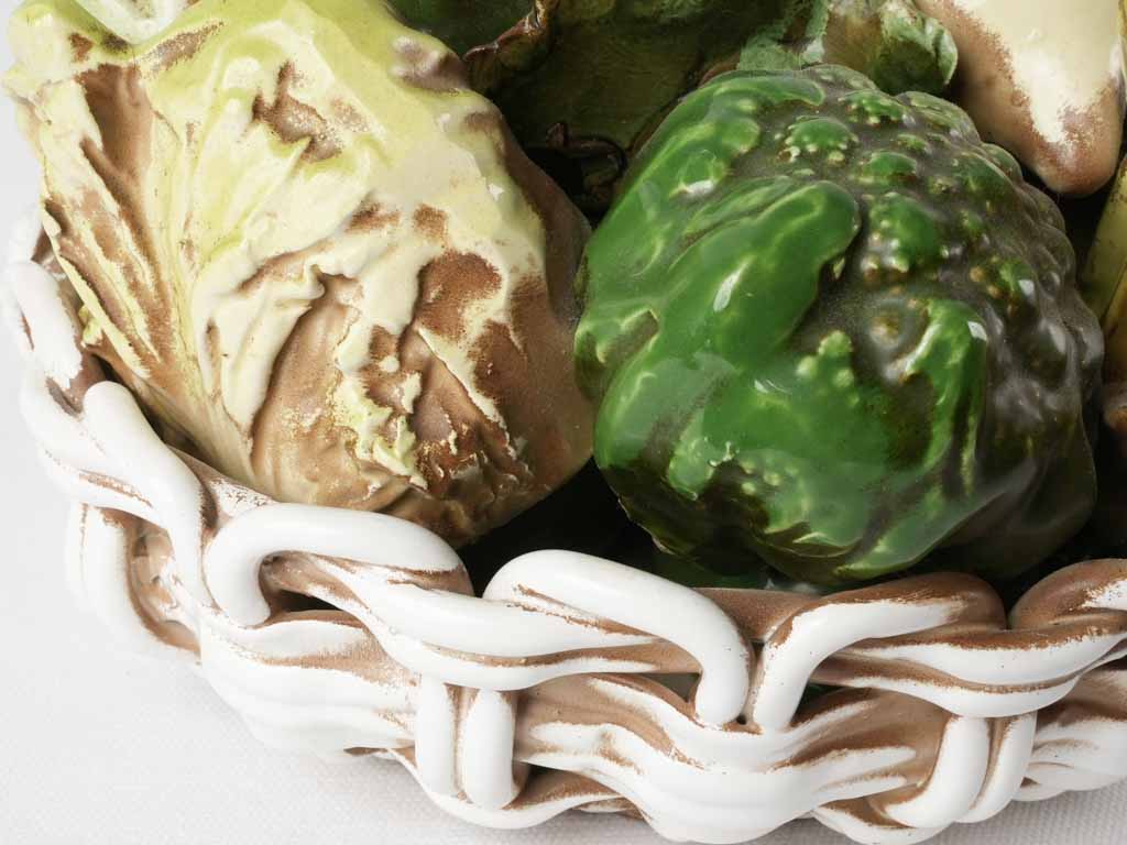Old-fashioned ceramic vegetables kitchen decor