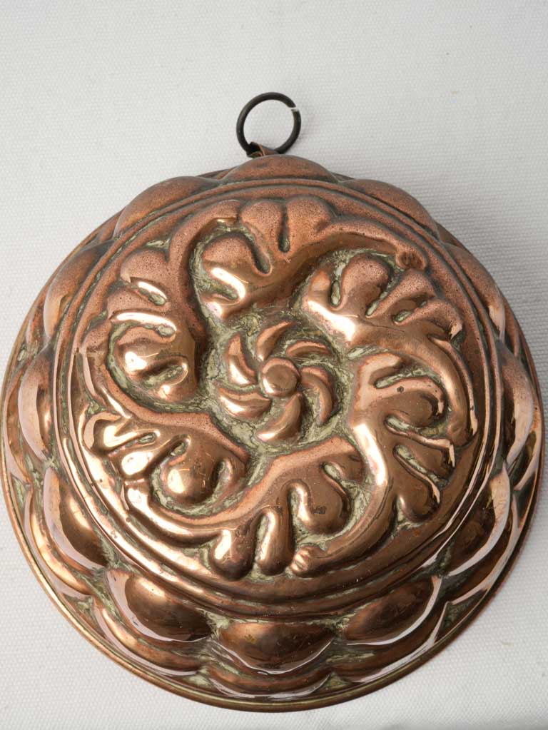 Aged patina copper kitchenware