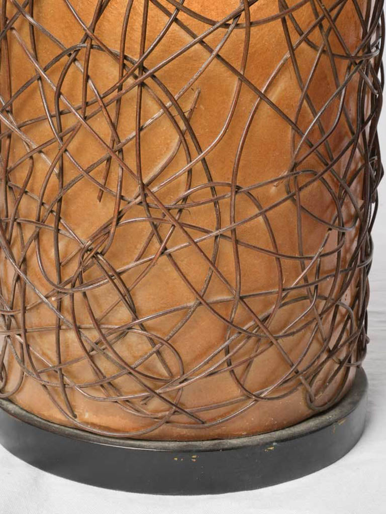 Artisanal circular vintage floor lamp