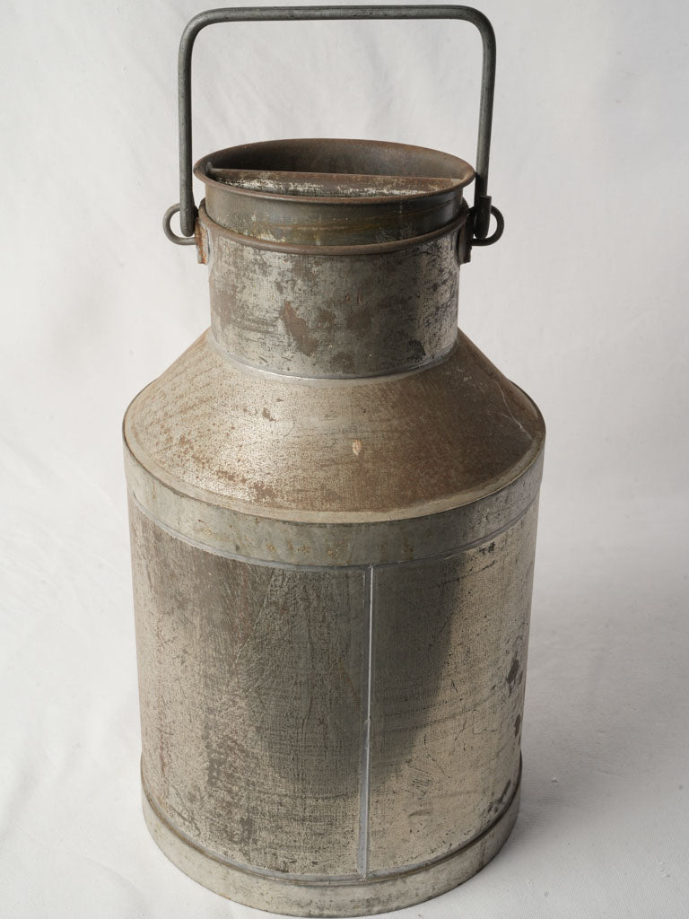 Rustic antique French milk churn