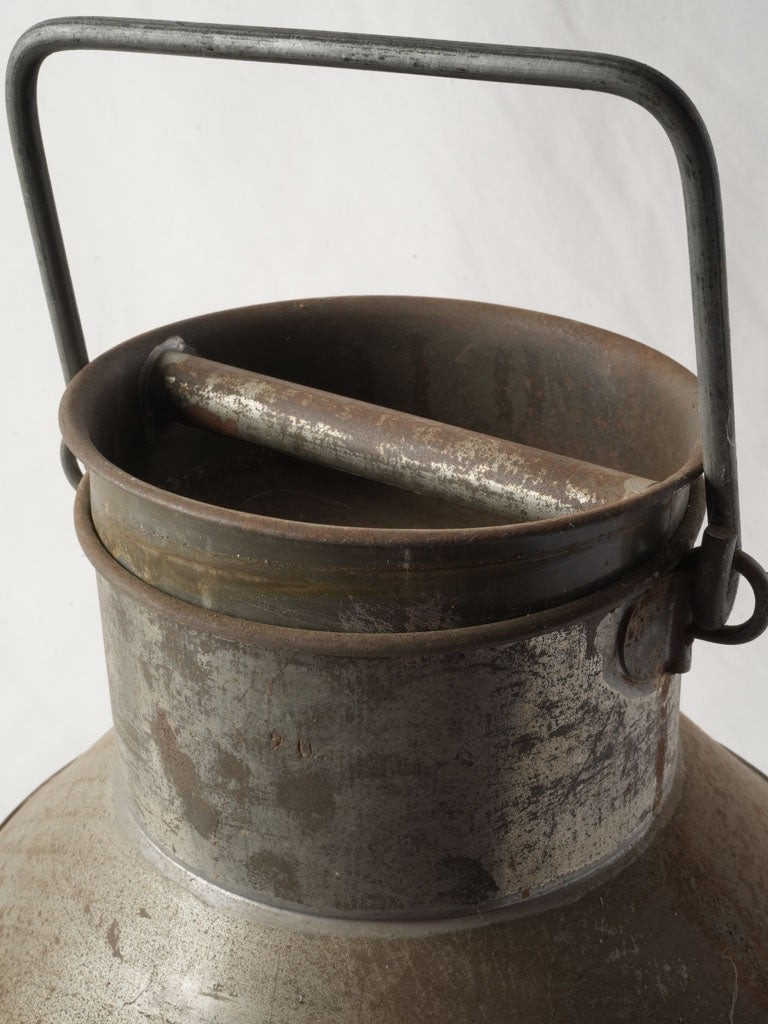 Industrial-style French milk churn