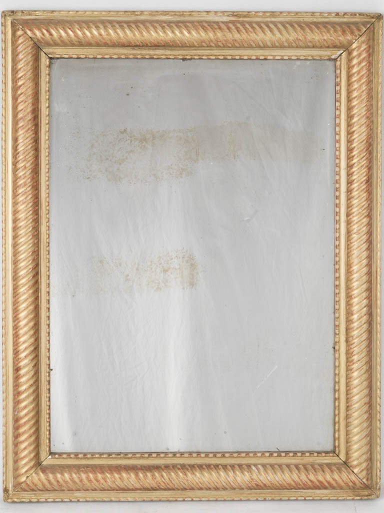 Antique gold-leaf French gilded mirror