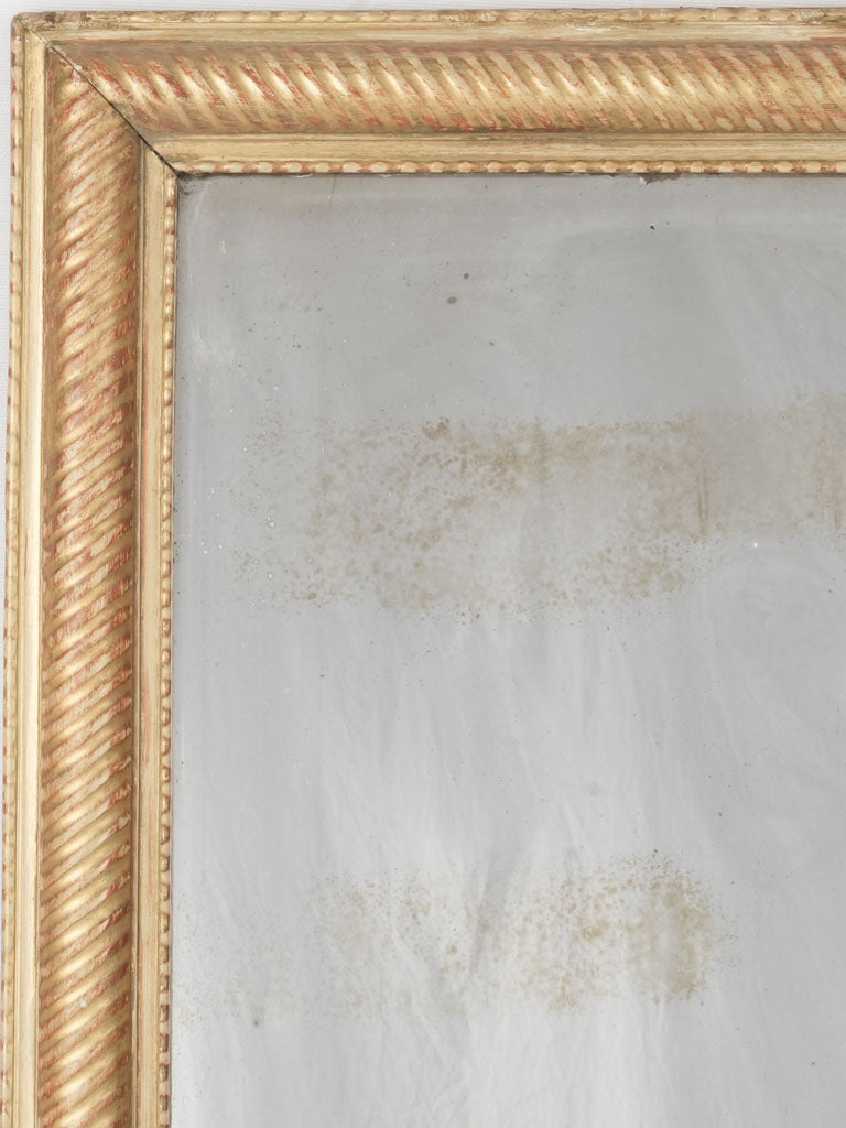 Vintage mercury-glass ornate wall mirror
