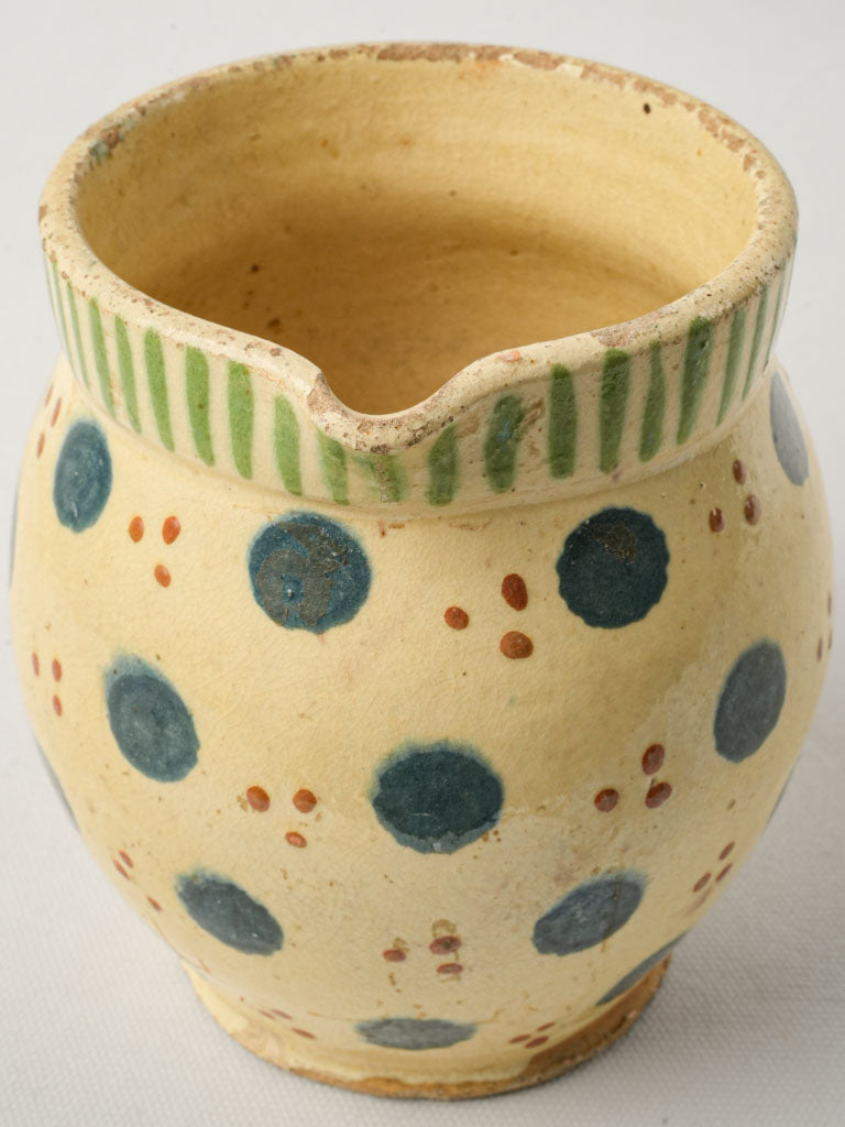 Captivating antique green-striped jug