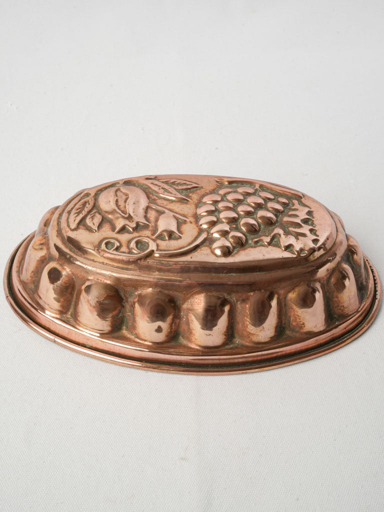 Elegant detailed copper jelly mold