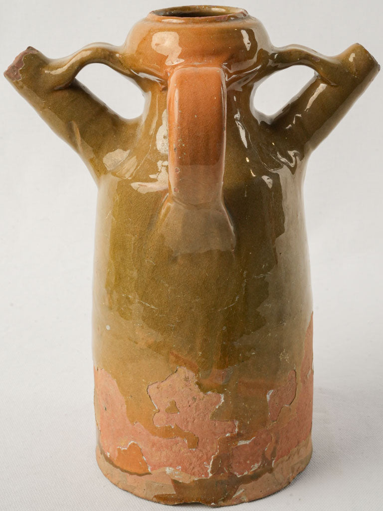 Weathered handcrafted collectible vessel