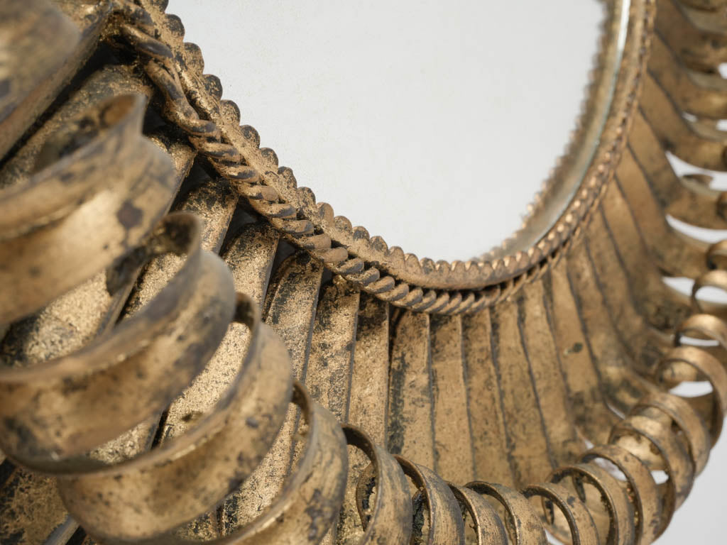 Provencal style sunburst mirror