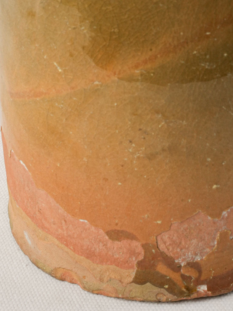 Classic French olive ceramic vessel