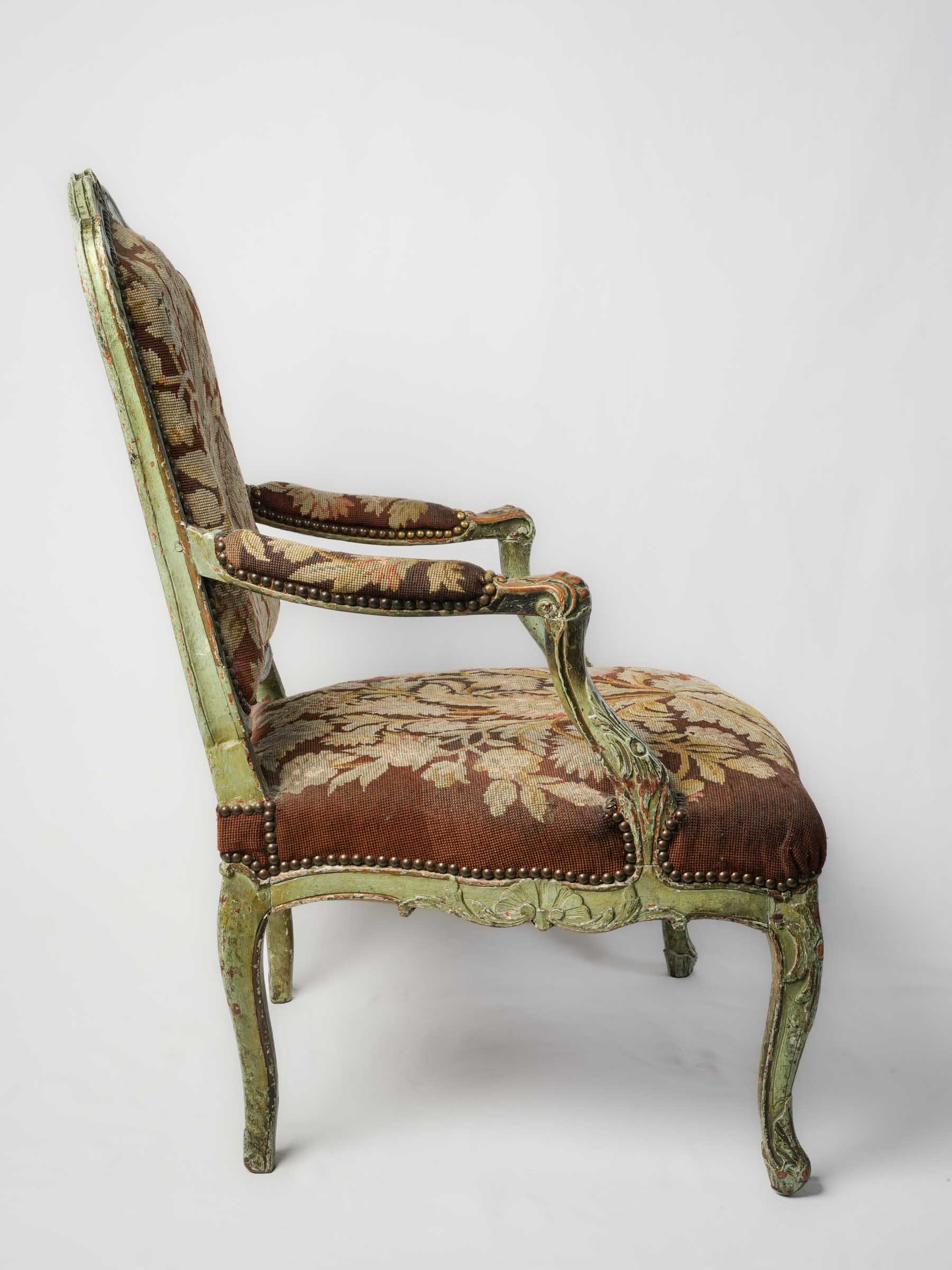 Timeworn aged armchair