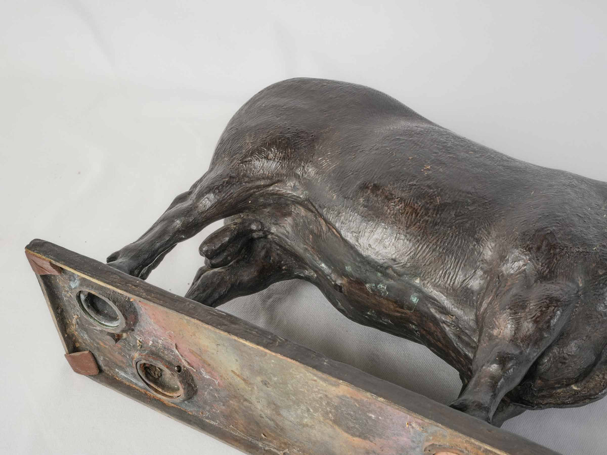 Stylish art deco bull sculpture