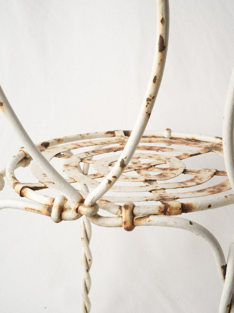 Rustic wrought iron seating