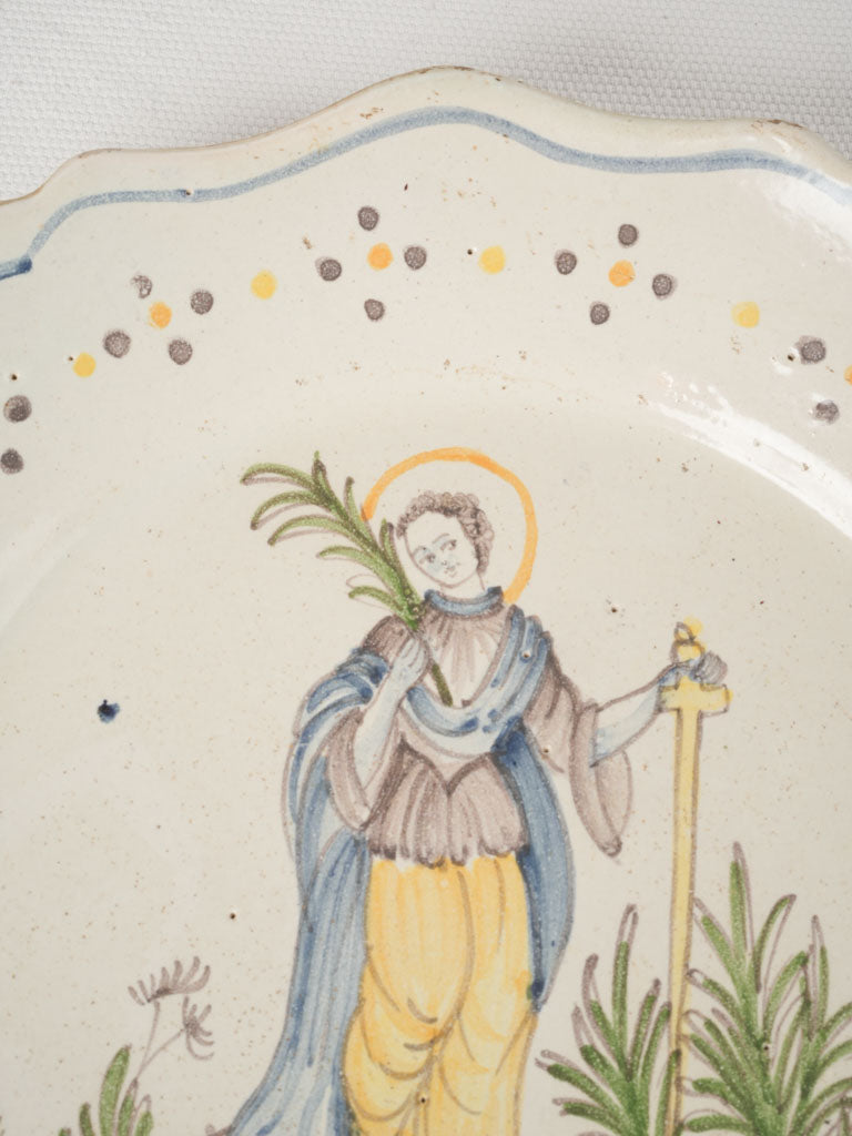Intriguing Nevers Style Saintly Plate