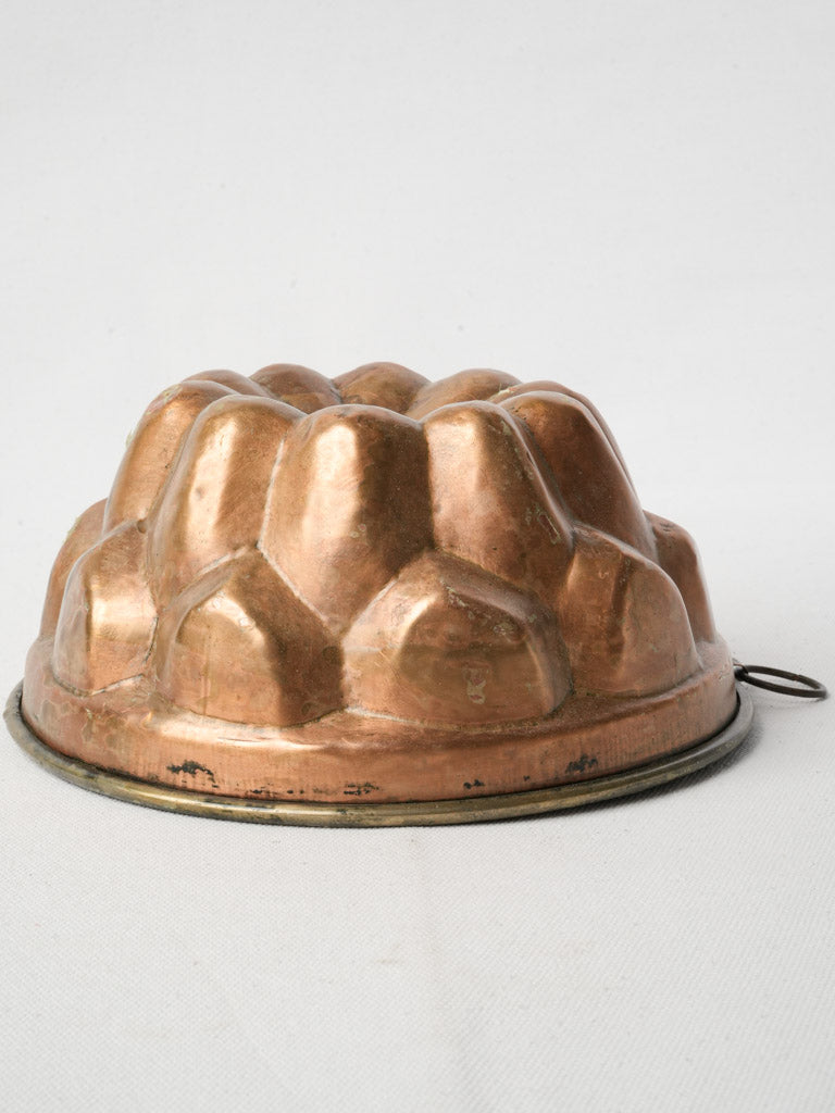 Rustic French hammered copper mold