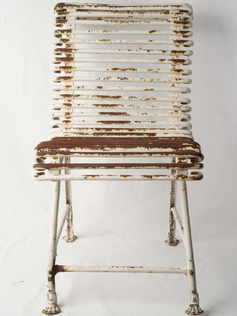 Late 19th century French Arras garden chair w/ claw feet