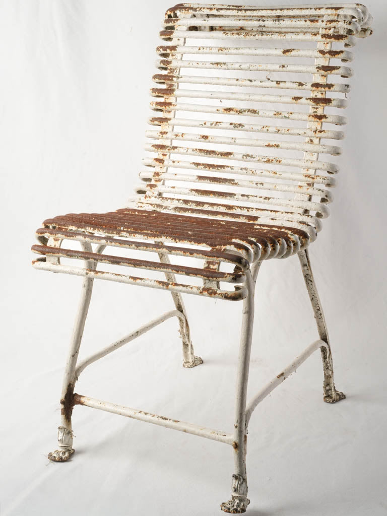 Late 19th century French Arras garden chair w/ claw feet