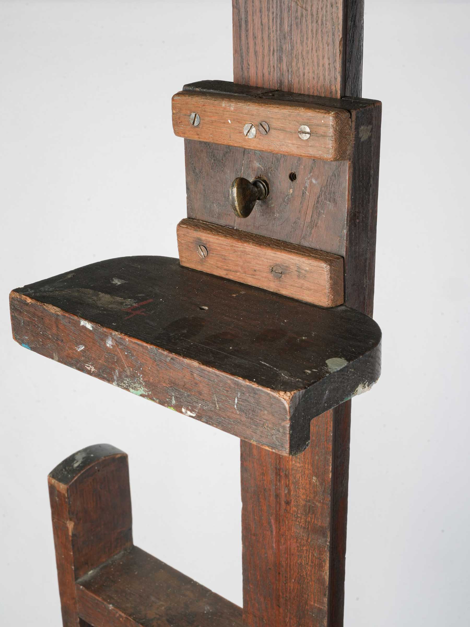 Richly worn oak easel