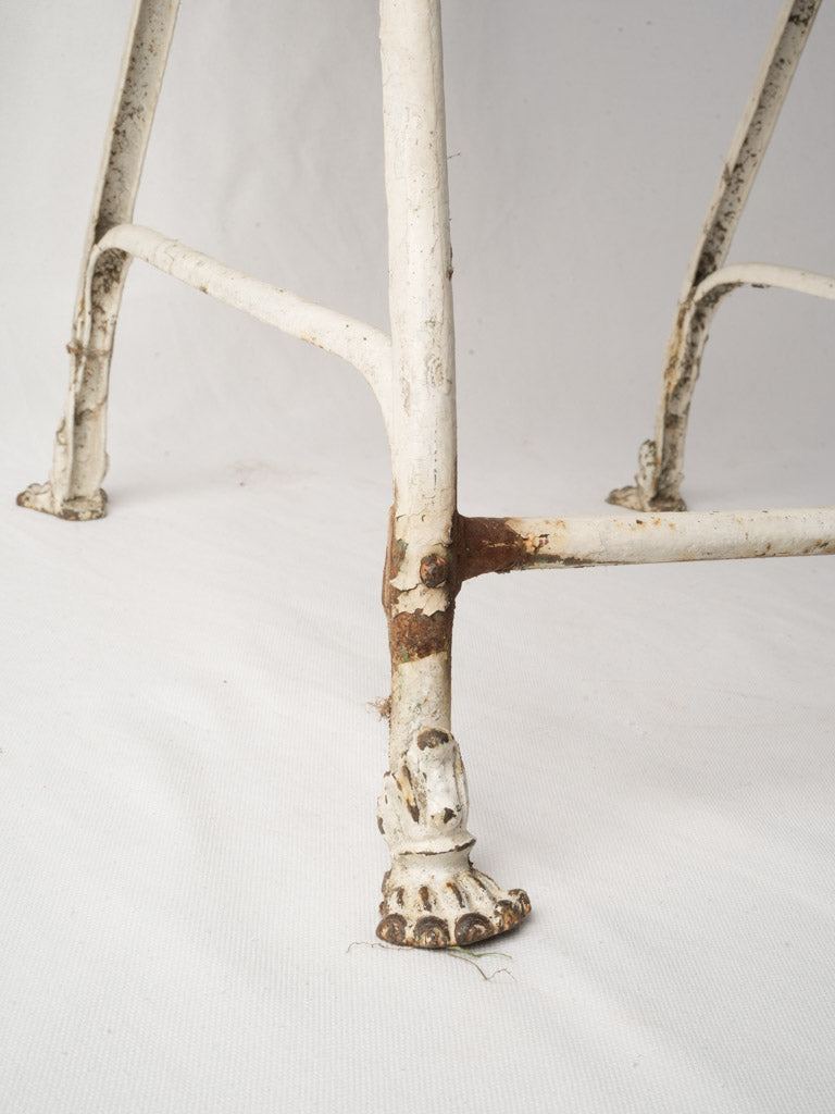Late 19th century French Arras garden chair w/ claw feet