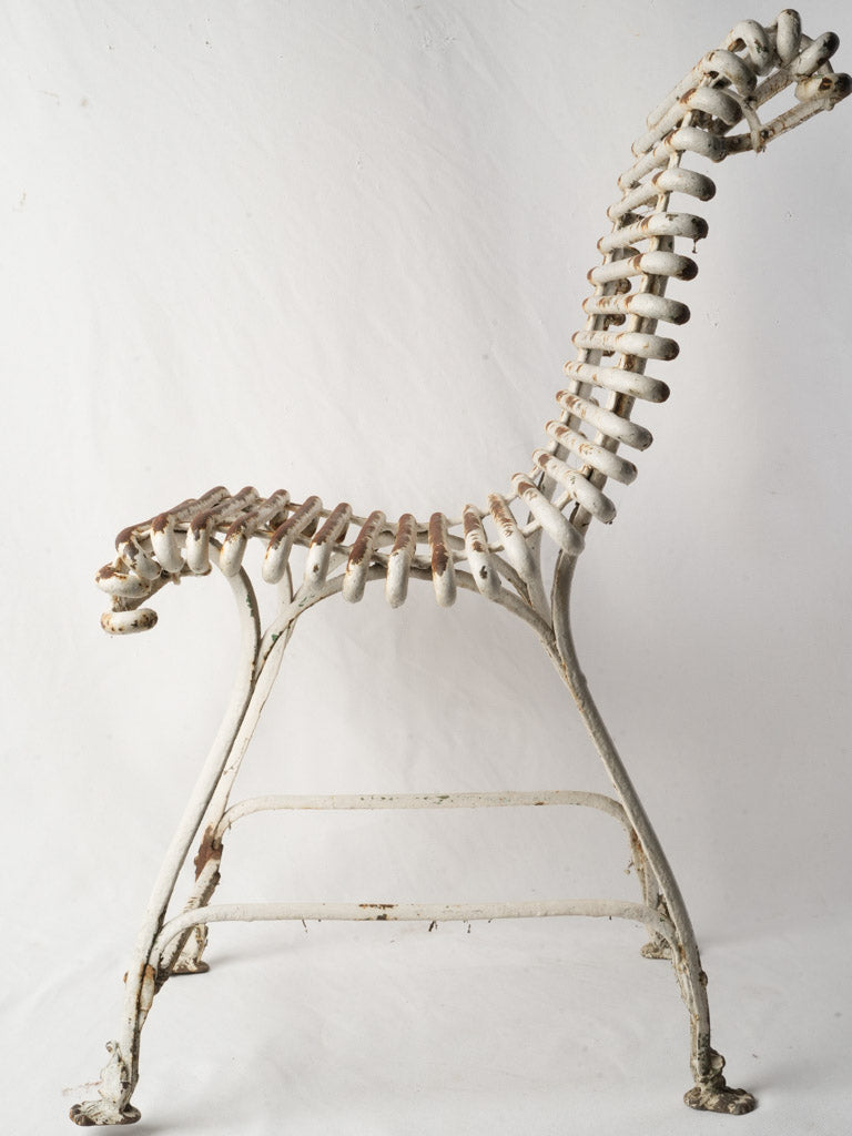 Late 19th century French Arras garden chair w/ claw feet