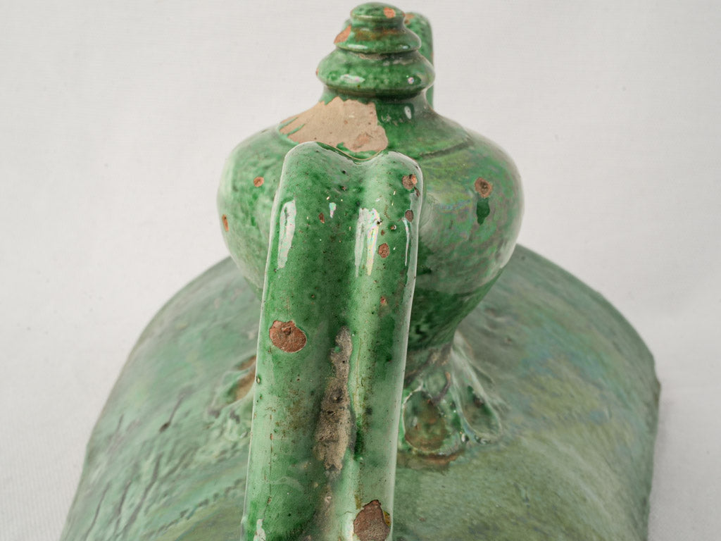 Unique green antiqued French tile