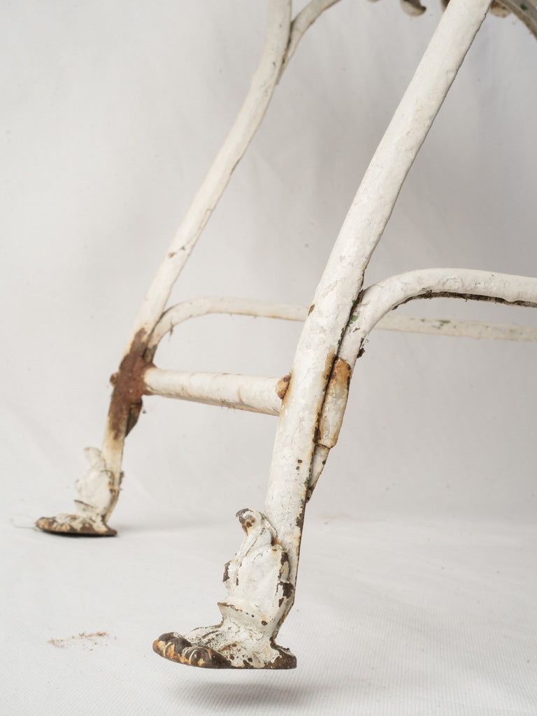 Late 19th century French Arras garden chair w/ claw feet