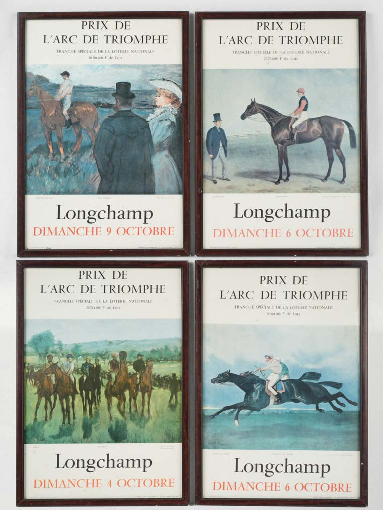 Vintage elegant horse racing posters