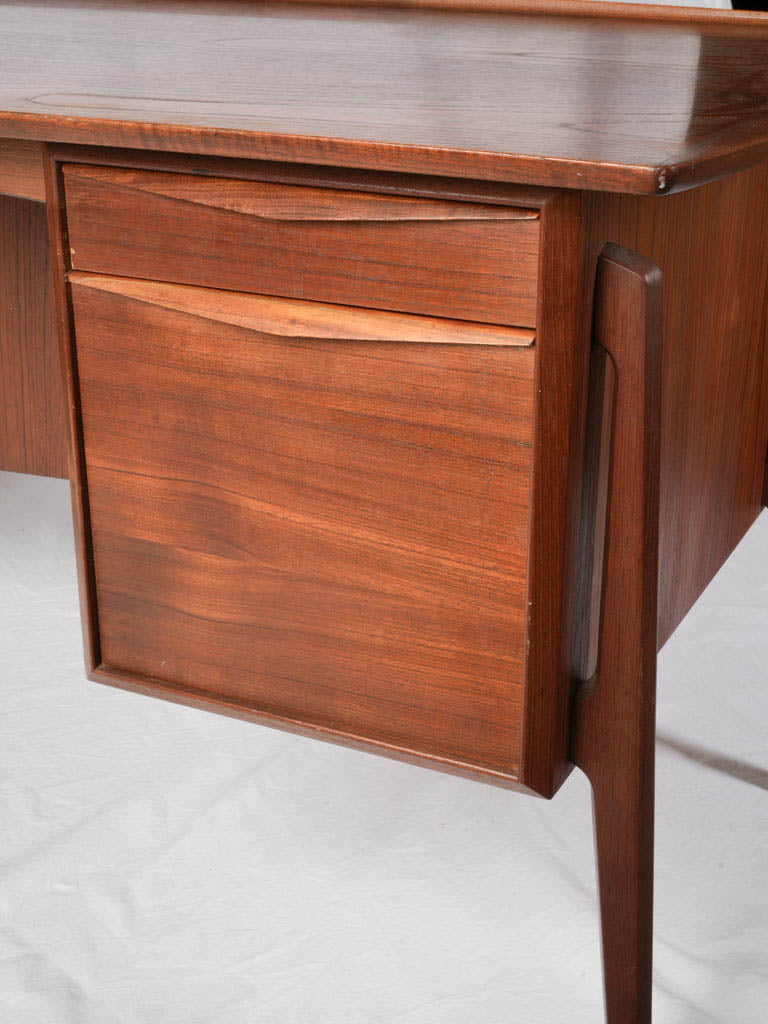 Elegant teak writing surface