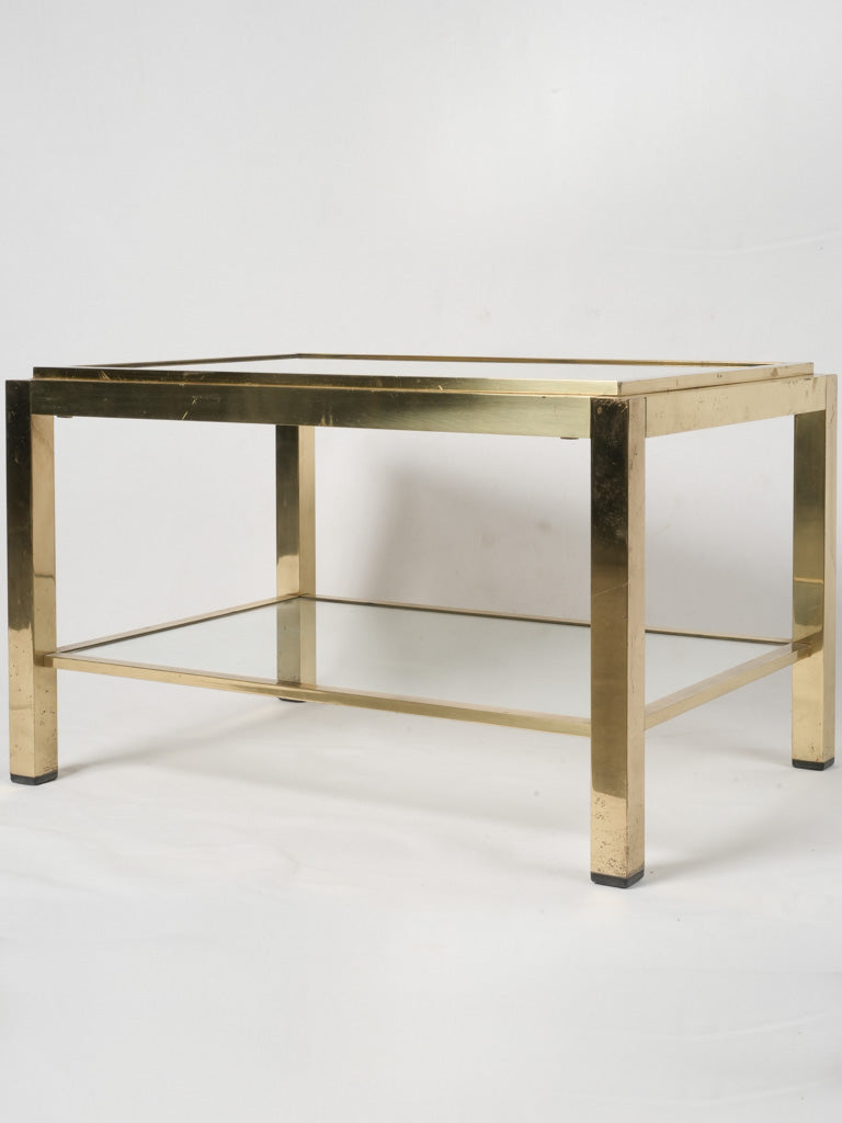 Vintage Italian brass coffee table