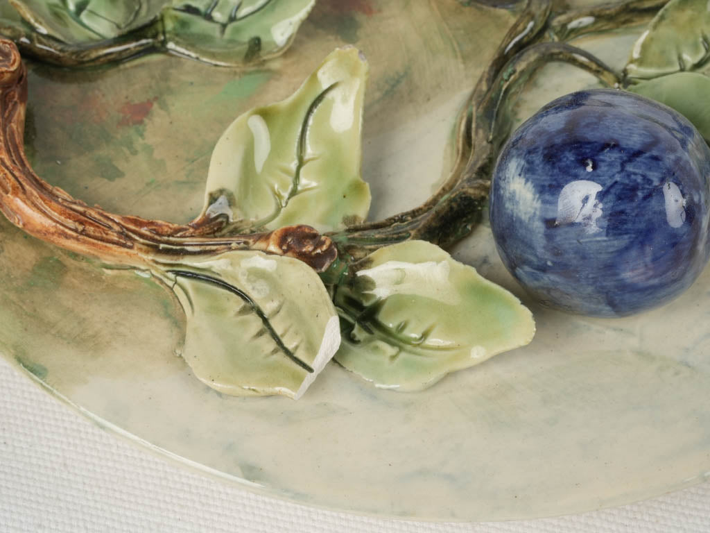 Longchamp ironstone plum and blossom plate