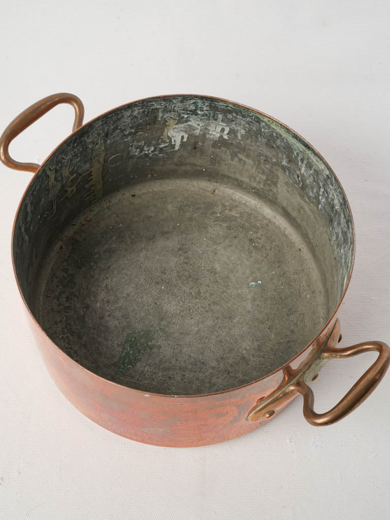 Gracefully aged French saucepan