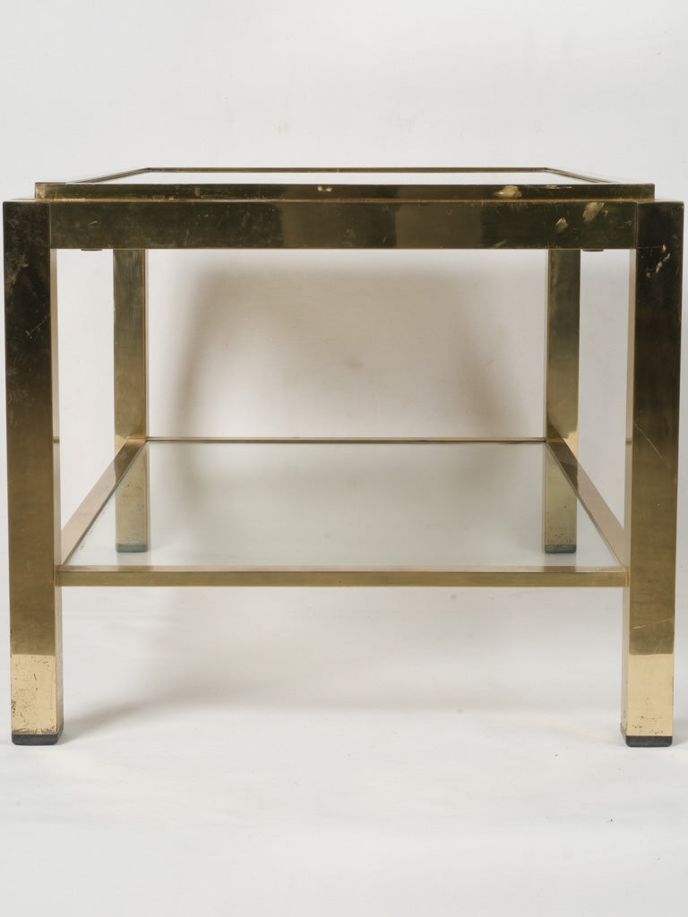 Stylish Hollywood Regency mirrored coffee table