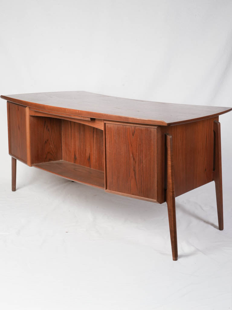Richly figured teak desk