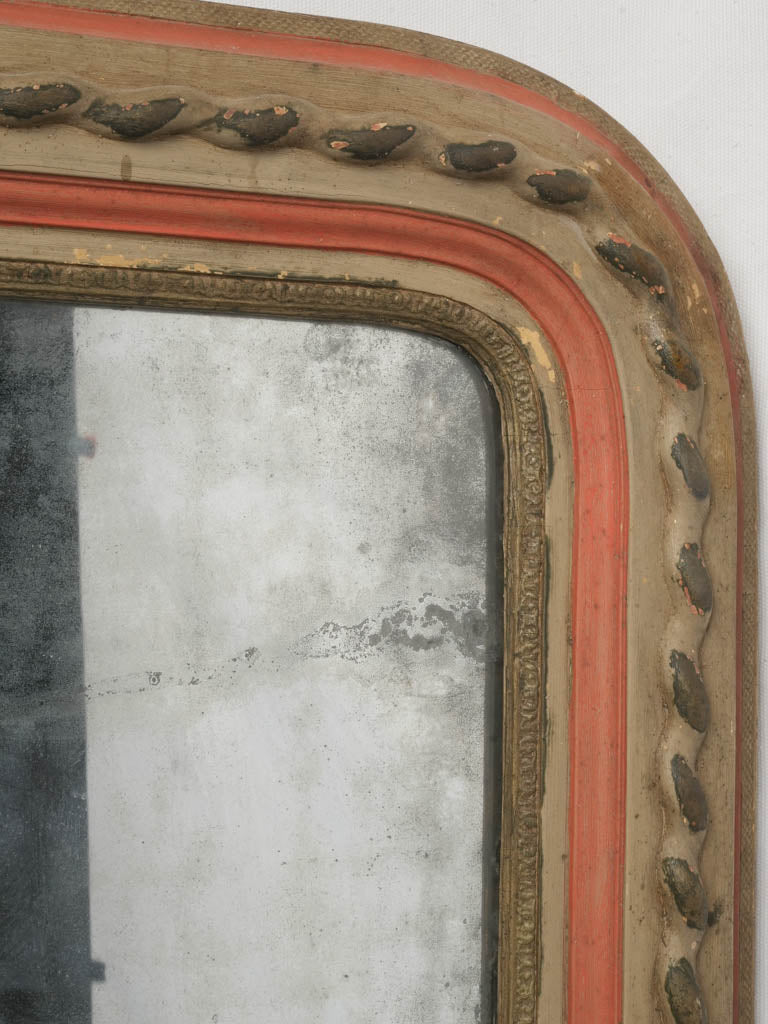 Original split-panel vintage mirror