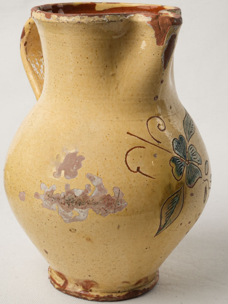 Antique exquisite terracotta pitcher