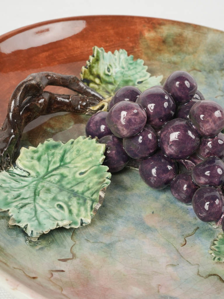 Vibrant Burgundy sculptural ceramic plate