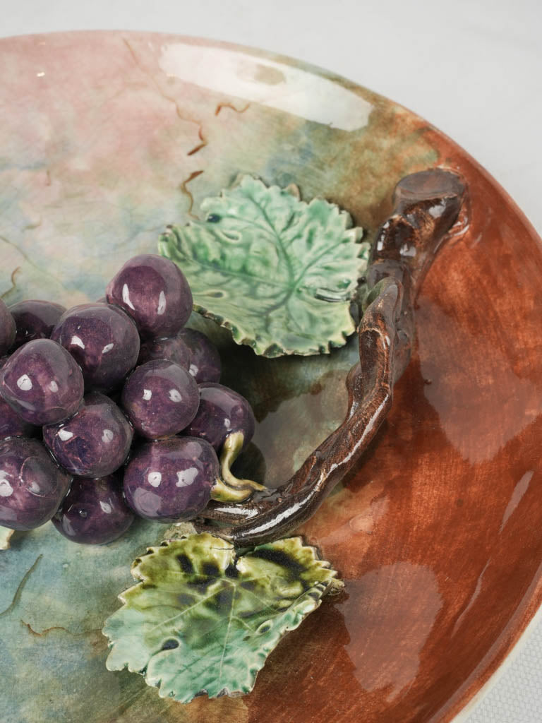 Exquisite nineteenth-century French grapevine plate
