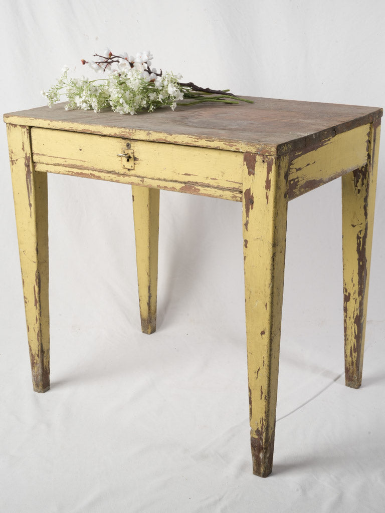 Vintage pine desk with drawer