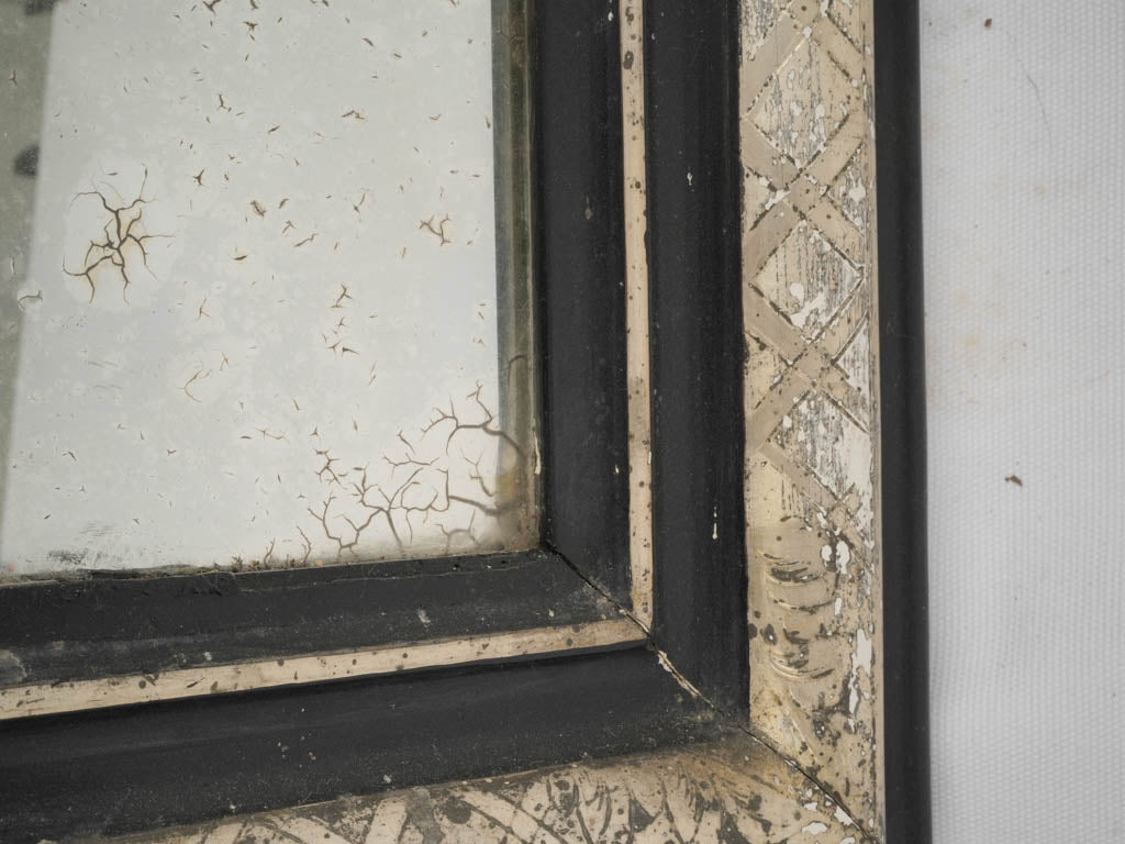 Sophisticated silver-gilt framed mirror