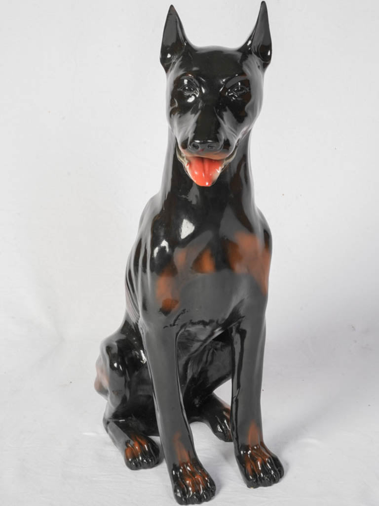 High-Gloss Black Dog Figurine