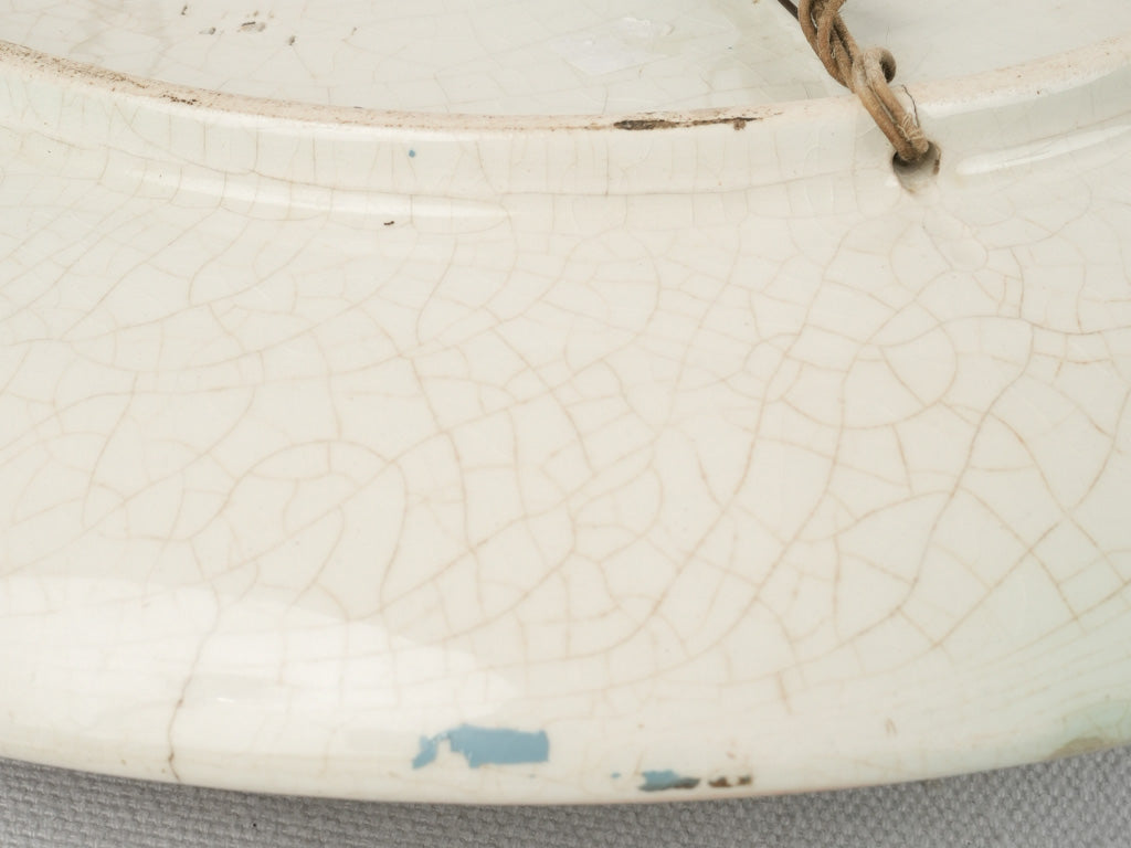 Rare French faience grapevine sculpture plate