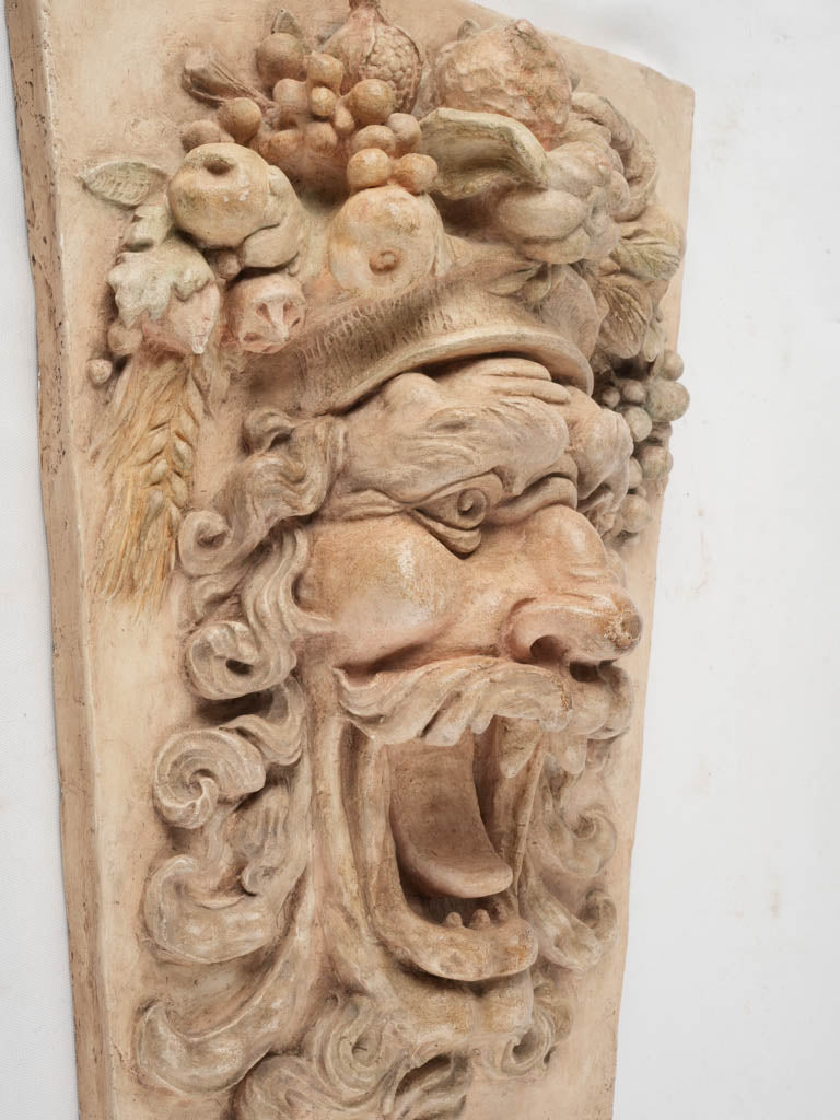 Vintage terracotta-look Bacchus sculpture