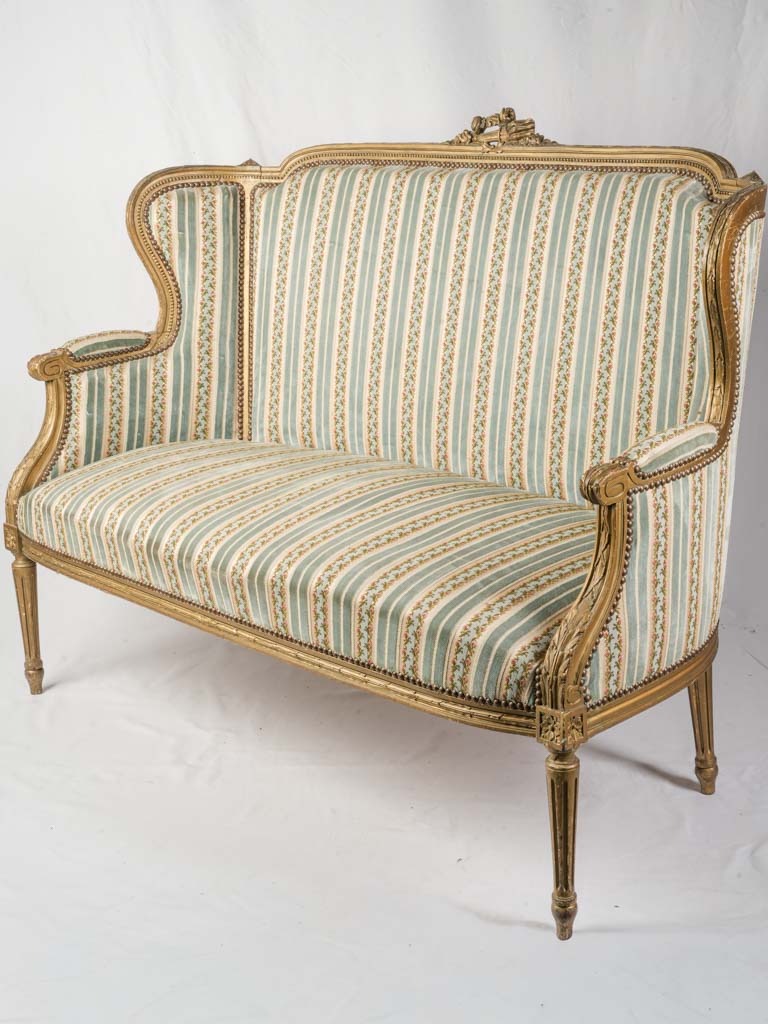 Vintage ornate Louis XVI settee