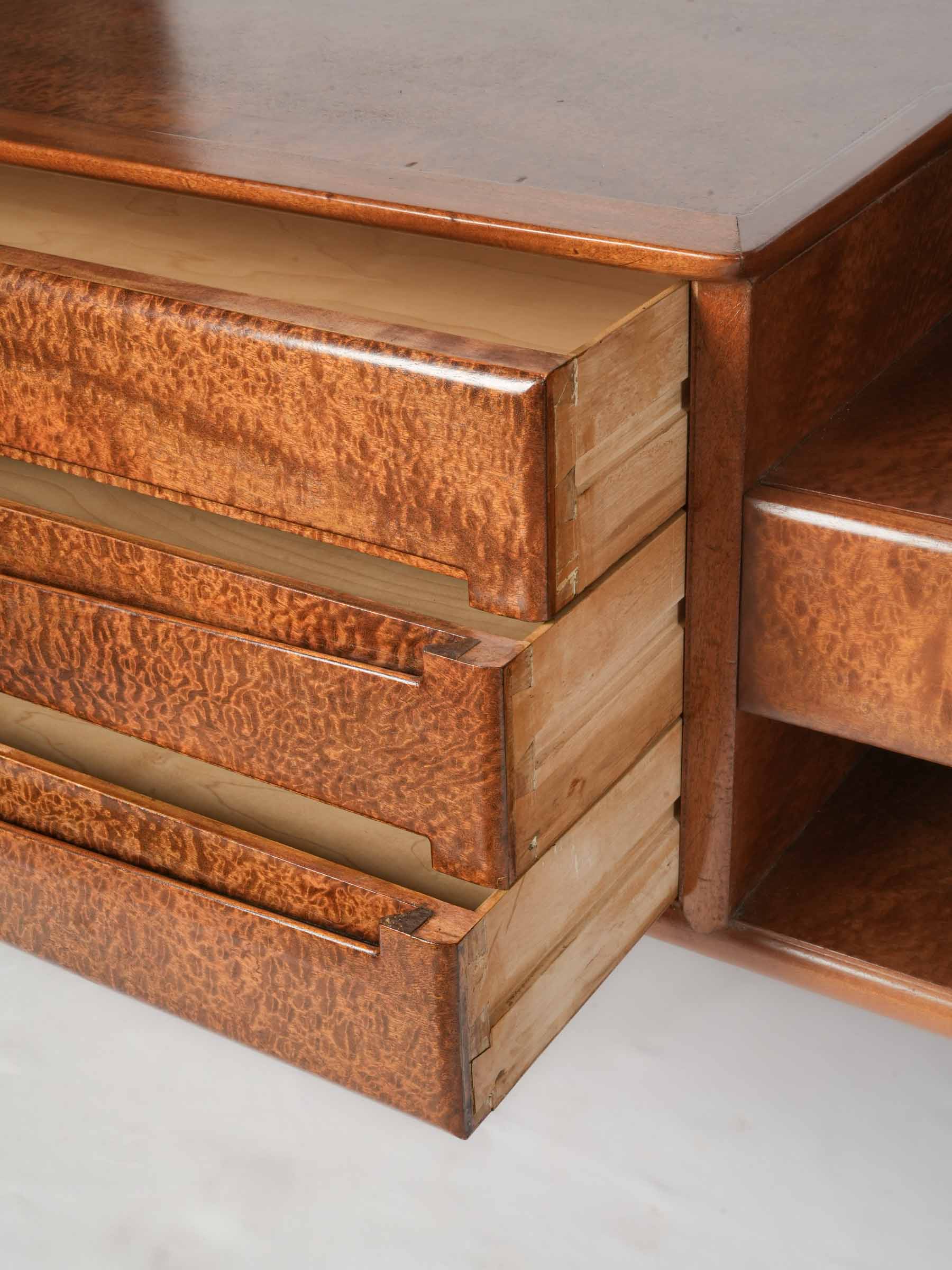Decorative mid-century wood sideboard