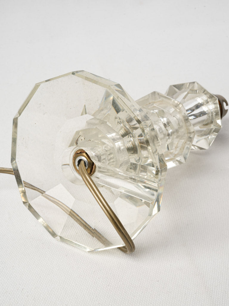 Vintage small crystal bedside lamp