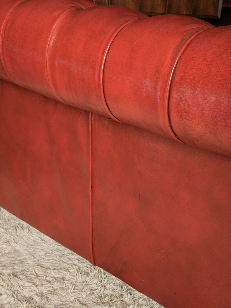Vibrant-colored Chesterfield English sofa
